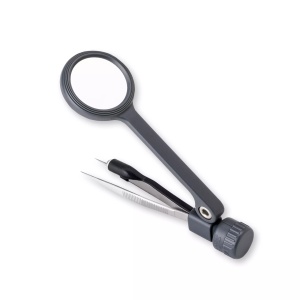 Lupa portabila MagniGrip, putere 4.5x cu leduri si cu penseta de precizie - Carson