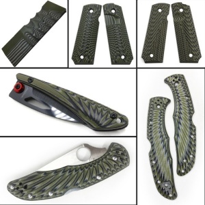 Material compozit pentru maner cutit G10 - 9.5 mm, Black/Yellow 2/2 - Img 4