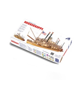 Navomodel Nava cu aburi cu zbaturi King of the Mississippi. Kit model din lemn, scara 1:80 - Artesania Latina - Img 12