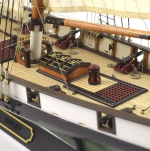Navomodel Schooner american Harvey, scara 1:60 Kit model de navă din lemn - Artesania Latina - Img 7