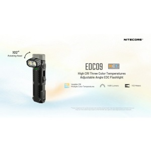 Nitecore EDC09, Lanterna Mana 1600 Lumeni Rotativa - Img 2