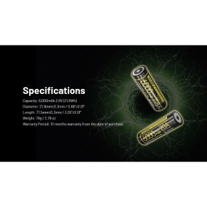 Nitecore NL2160HPi - Acumulator 21700i 6000mAh Li-ion - Img 3