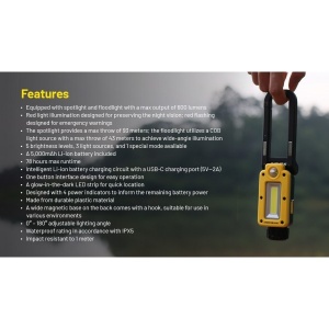 Nitecore NWL20 - Lanterna de Lucru COB 600 Lumeni - Img 17