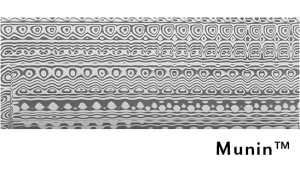 Otel Damasc pentru cutite, Damasteel DS93X, MuninFlatGround 100x3.5mm