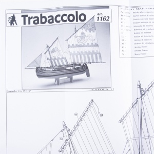 Planuri constructie navomodel, Trabaccolo, Lungime: 400mm, Amati Italia - Img 2