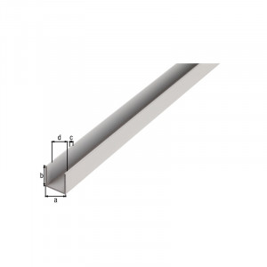 Profil aluminiu forma "U",˜ 20 - 25- 30 ,1000 mm - Img 3