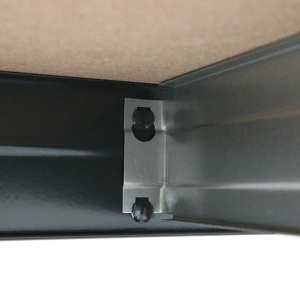 Raft metalic depozitare, 180 x 120 x 45 cm, gri, 4 polite, 250 kg/polita - Img 6