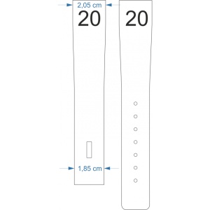 Sabloane taiere pt curele de ceas din piele, forma dreapta 18, 20, 22, 24mm latime - Img 4