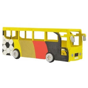 Sablon din lemn, "Autobuz", pentru traforaj, dimensiunea A4, Pebaro - Img 2