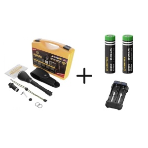 SB24 Set lanterna Armytek Barracuda Pro - Warm cu acumulatori Armytek 18650 Li-Ion 3500 mAh, fara protectie si incarcator, Armytek