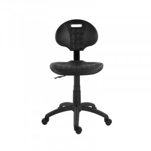 Scaun profesional WORK, ergonomic, inaltime reglabila, suport lombar, roti silentioase, negru - Img 4