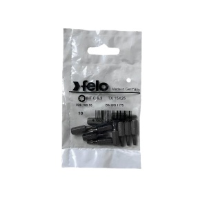 Set 10 biti Felo, seria Industrial profil Torx, C6.3, TX15, 25mm - Img 1