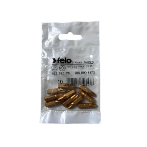 Set 10 biti Felo, seria TiN Plus profil Philips, C6.3, PH2, 25mm - Img 1