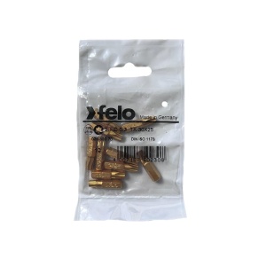 Set 10 biti Felo, seria TiN Plus profil Torx, C6.3, TX30, 25mm - Img 1
