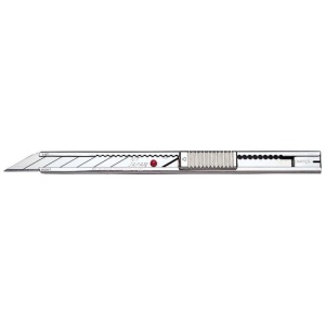 Set Cutter / cutit utilitar INOX mic - NT Cutter - 9mm + 10 lame de schimb + rigla 30 cm - Img 13