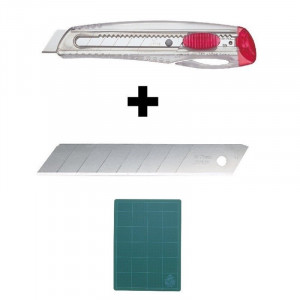 Set Cutter/cutit utilitar mediu cu lama de 18mm + 10 lame de schimb NT Cutter - Img 9
