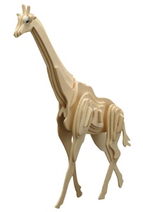 Set de constructie din lemn „Girafa” debitat cu laser Pebaro
