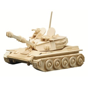 Set de constructie din lemn „Tanc” debitat cu laser Pebaro