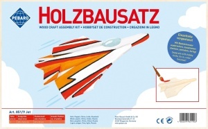 Set de constructie din lemn "Jet" debitat cu laser Pebaro - Img 2