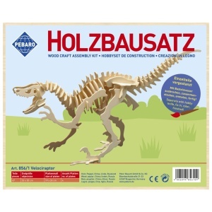 Set de constructie din lemn "Velociraptor" debitat cu laser Pebaro - Img 2
