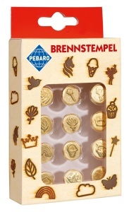 Set stampile de pirogravura, 12 motive, Pebaro