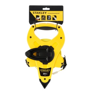 Stanley 2-34-772, ruleta deschisa cu banda din fibra de sticla 30m, PowerWinder, carlig tru-zero, mulinare rapida, 30m x 12.7mm - Img 3