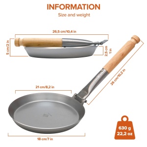 Tigaie pentru foc de tabara Stabilotherm Jagarstekpanna Original S3 21 cm - Img 11