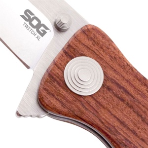 TWI24-CP Briceag Twitch XL Drop Point, Satin, Maner lemn, SOG - Img 19