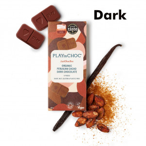 Ciocolata vegana PLAYin CHOC - Dark Chocolates 60g