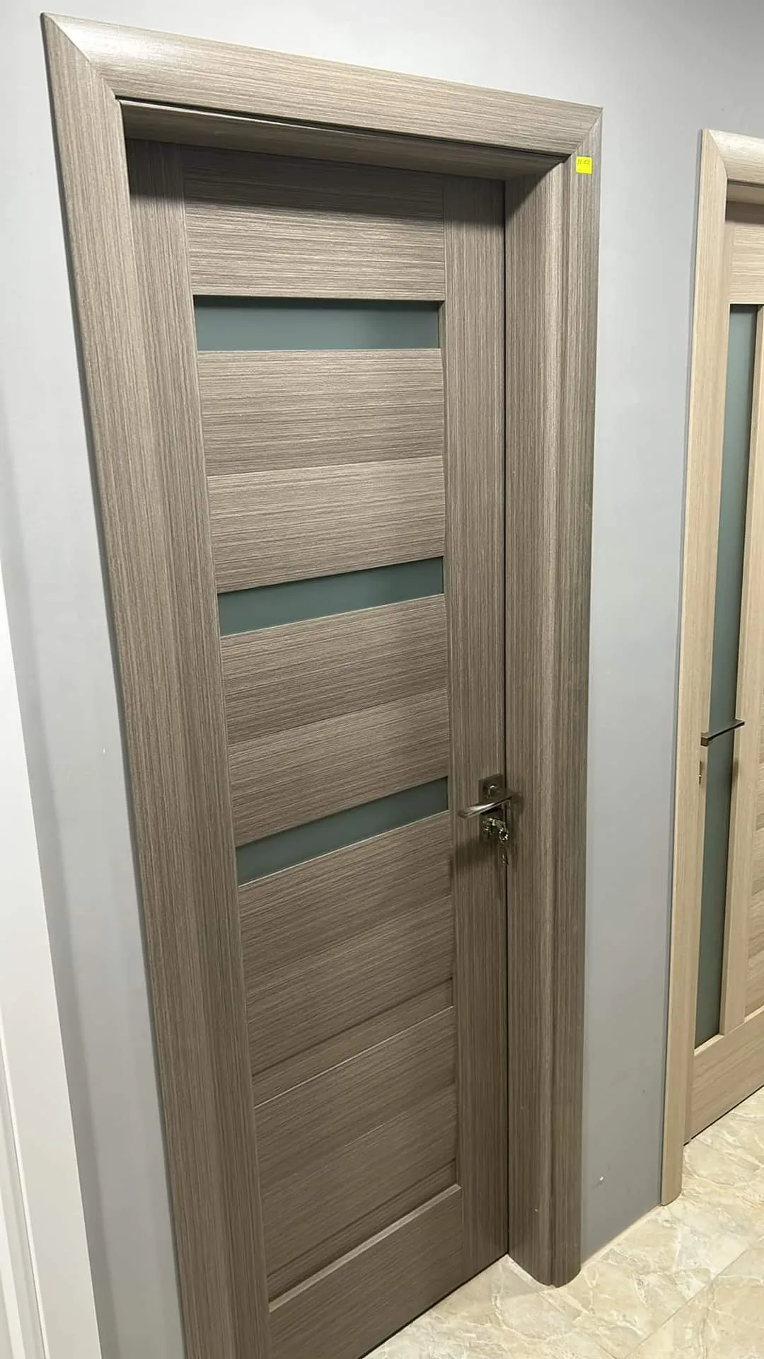 Интериорна врата Novo Doors ND02 LUX PREMIUM Сив, монтирана при клиент