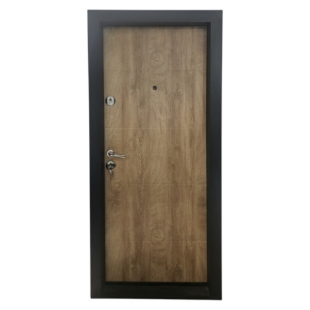 Usa metalica de apartament cu izolatie si vizor Novo Doors First Class NDS32, Deschidere Stanga Dreapta, Dimensiune 200X88 cm, Tabla 1.2 mm, Kit complet, Gri deschis (Sens deschidere: Dreapta)