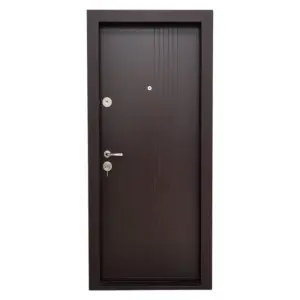 Usa metalica de apartament cu izolatie si vizor Novo Doors First Class NDS31, Deschidere Stanga Dreapta, Dimensiune 200X88 cm, Tabla 1.2 mm, Kit complet, Wenge