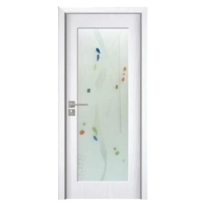 Usa Interior din MDF Novo Doors ND110, Cadru din Lemn Masiv, Geam Sablat, KIT COMPLET, Toc , Manere si balamale incluse