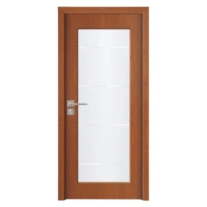 Usa de interior din MDF cu cadru din lemn masiv Novo Doors ND110-1 de culoare Gri