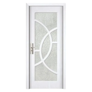 Usa Interior din MDF Novo Doors ND309, Cadru din Lemn Masiv, Geam Sablat, KIT COMPLET, Toc , Manere si balamale incluse