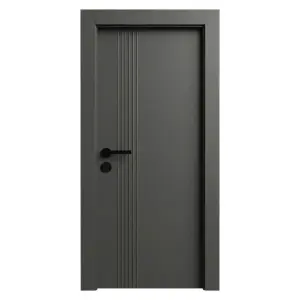 Usa de interior din MDF cu cadru din lemn masiv Novo Doors NDF65 LUX PREMIUM SOFT-TOUCH de culoare Gri antracit