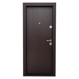 Usa metalica de apartament Novo Doors NDS31 de culoare Wenge cu deschidere pe Stanga