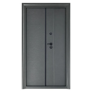 Usa metalica dubla de exterior Novo Doors ND50D, de culoare Gri Antracit, cu deschidere pe Stanga