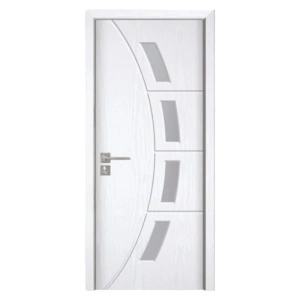 Usa Interior din MDF Novo Doors ND508, Cadru din Lemn Masiv, Geam Sablat, KIT COMPLET, Toc , Manere si balamale incluse