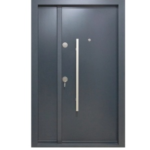 Usa metalica dubla de exterior cu izolatie si vizor Novo Doors NDS1400, Din compozit, 2 yale, Kit complet, Pentru case