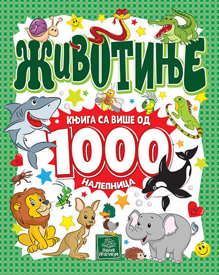 Životinje - knjiga sa više od 1000 nalepnica