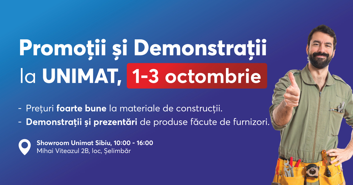 Ziua Porților Deschise la Unimat: 01-03 Octombrie