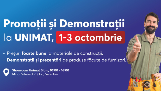 Ziua Porților Deschise la Unimat: 01-03 Octombrie