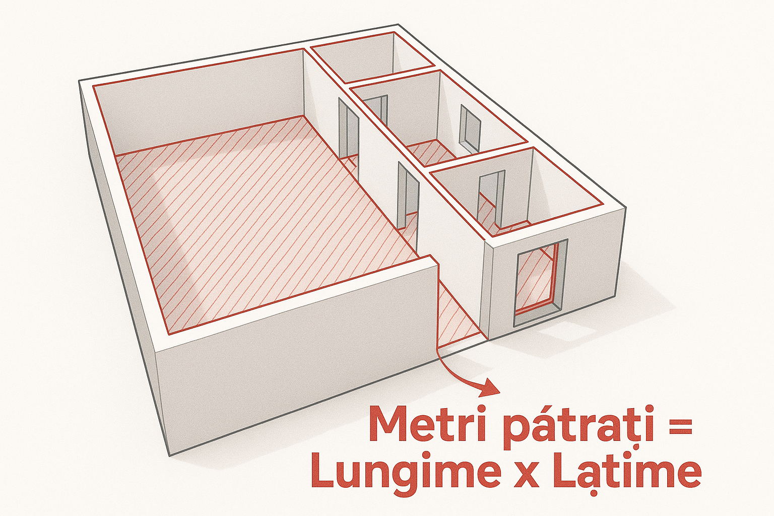 cum se calculeaza metrii patrati?