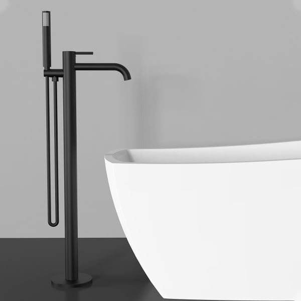 Baterie cada freestanding negru Slimmer Himark - Img 2