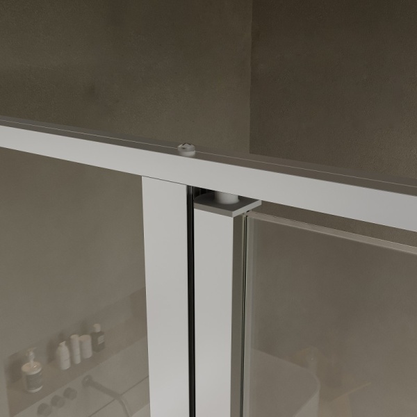 Cabina de dus semirotunda Recall cu usi batante, profil negru, sticla 6 mm, 80 × 80 cm – Anahita - Img 5