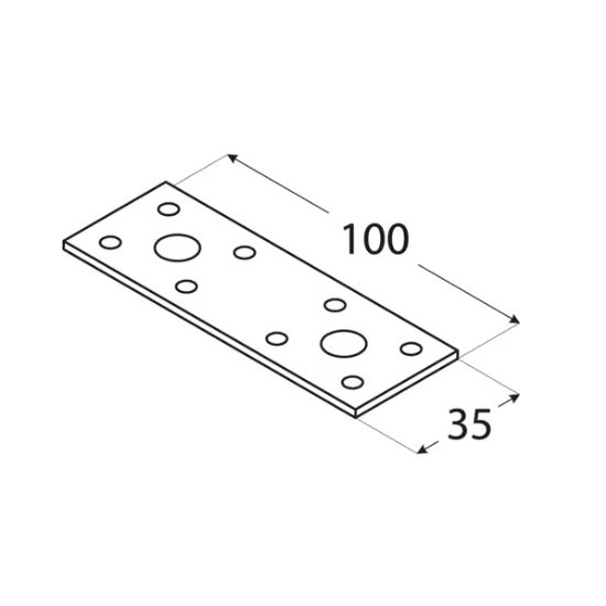 Conector lemn plat 100 mm - Img 2