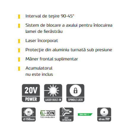 Fierastrau circular cu acumulator CCS-20 V PLUS - Img 2