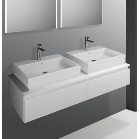Lavoar baie pe blat Cube ceramic, dreptunghiular alb din ceramica, Grohe - Img 6