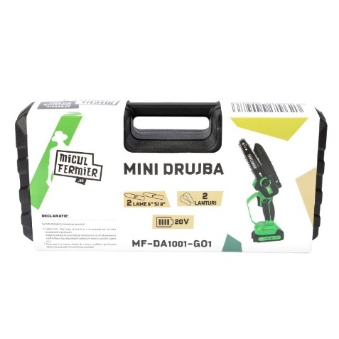 Mini drujba 20V cu doua lame 6'' si 8'' si doua lanturi MF-DA1001